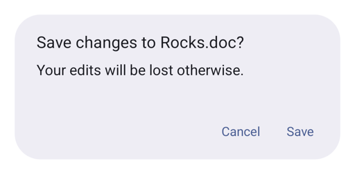 UXAlert on Android